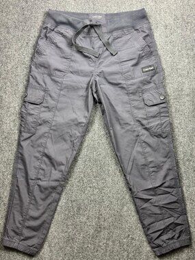 Calvin Klein Pull-On Cargo Joggers Cotton Pants Onyx Gray Blue Women's Small